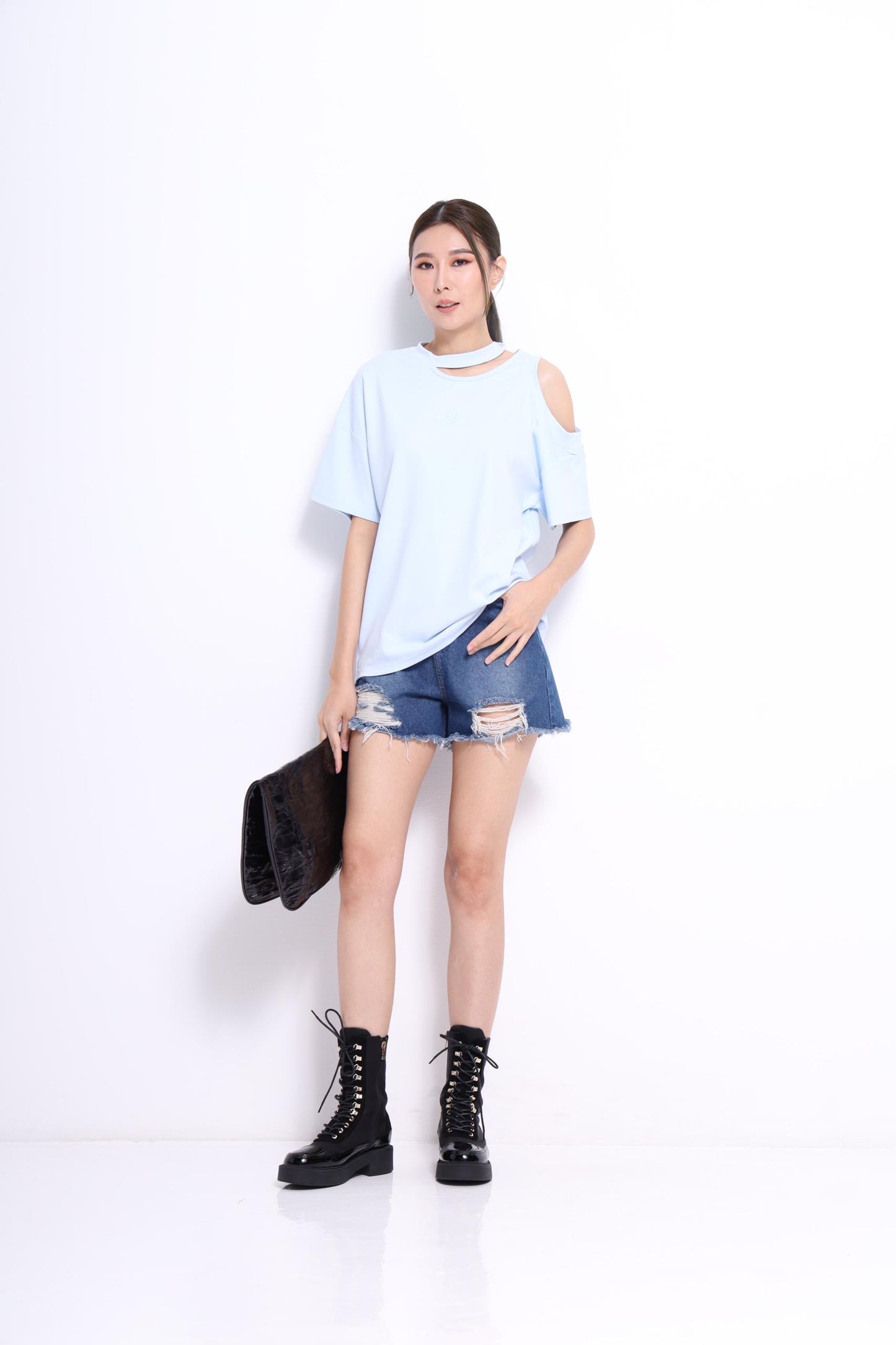 Mia Cutout Oversized Tee