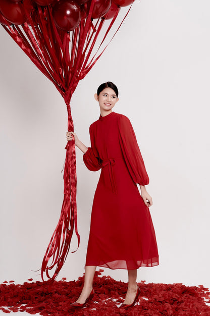 Eloise Open Back Chiffon Dress