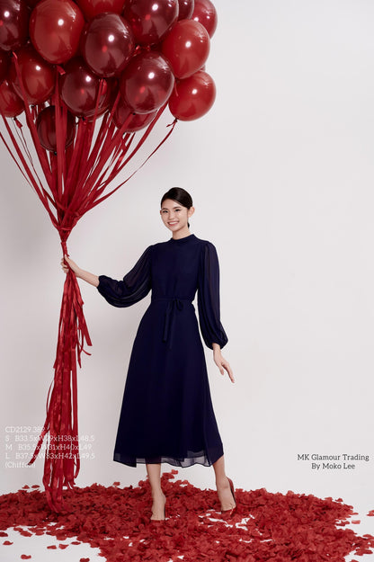Eloise Open Back Chiffon Dress