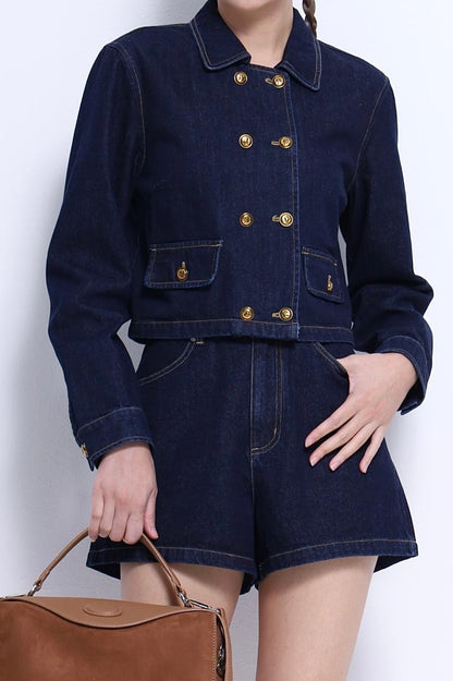 Natalie Washed Denim Shorts