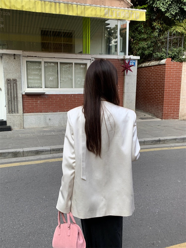 Zena Oversized Linen Blazer
