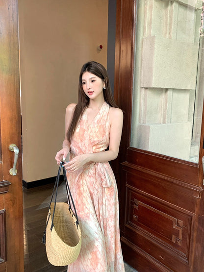 Leila V-Neck Floral Print Dress
