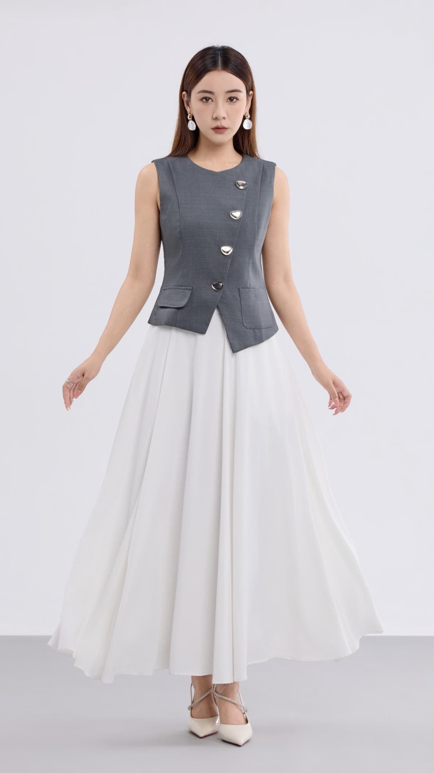 Autelia Button Down Tailored Vest