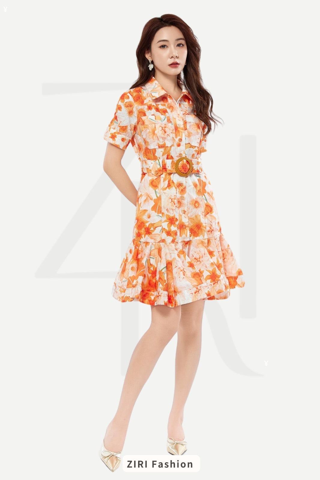 Monet A-line Floral Dress