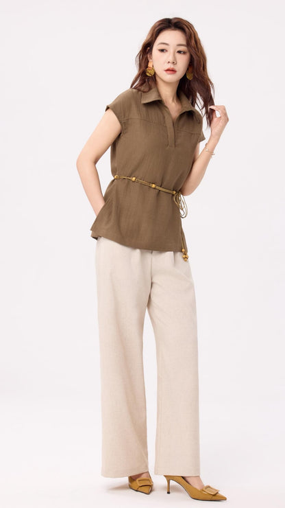 Ziri Linen Wide Legged Pants