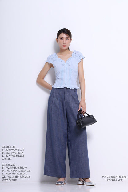 Giselle V-Neck Ruffle Blouse
