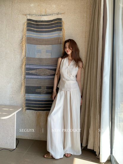 Lucy V-Neck Relaxed Pants Set