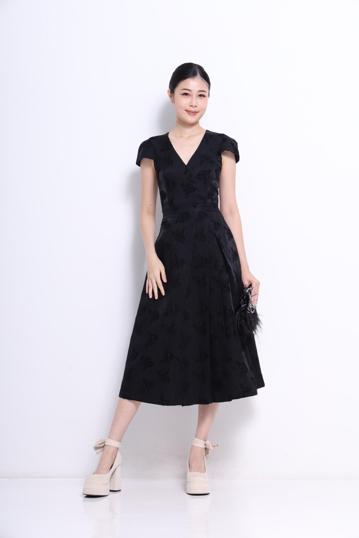 Chloe Jacquard A-line Dress