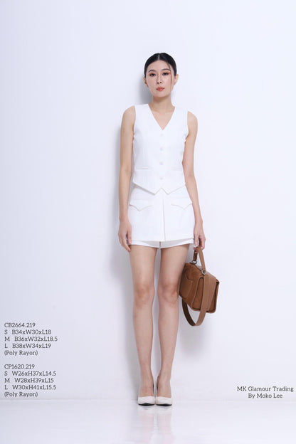 Becca V-Neck Tailored Vest