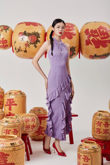 Yu Orient Ruffle Qipao Dress
