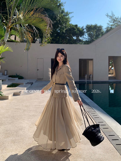 Tyana Textured A-line Skirt