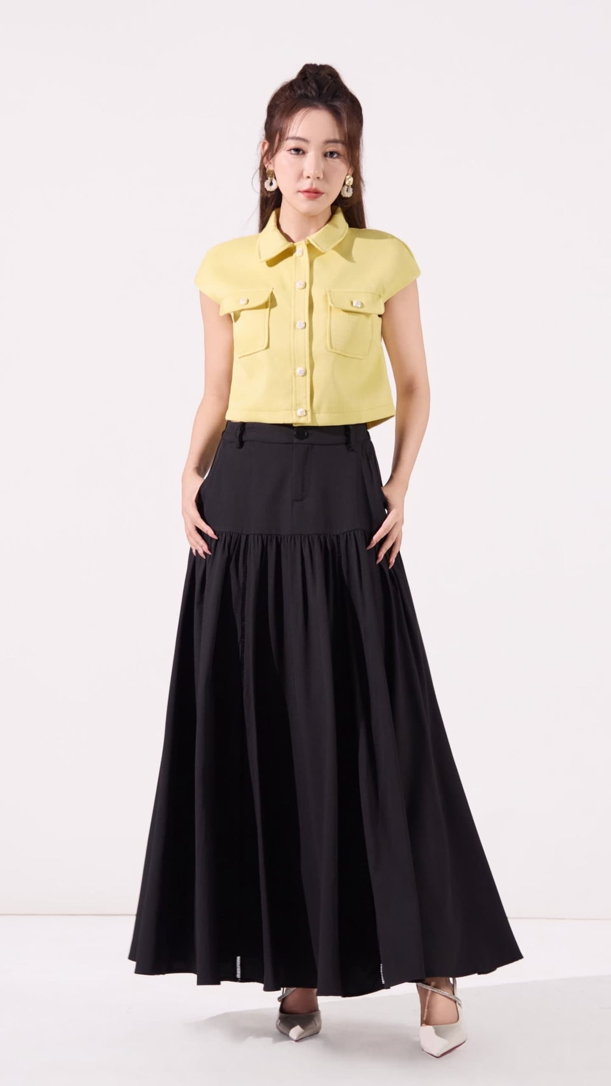 Ziri Tweed Boxy Cropped Top