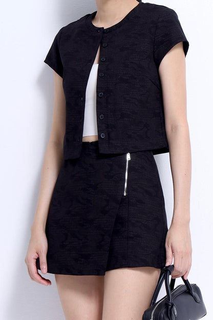 Taylor Round Neck Cropped Top