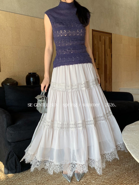 Luna Lace Layered A-line Skirt