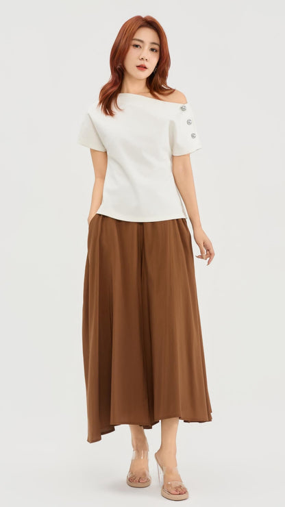 Ziri Drop Shoulder Asymmetrical Top