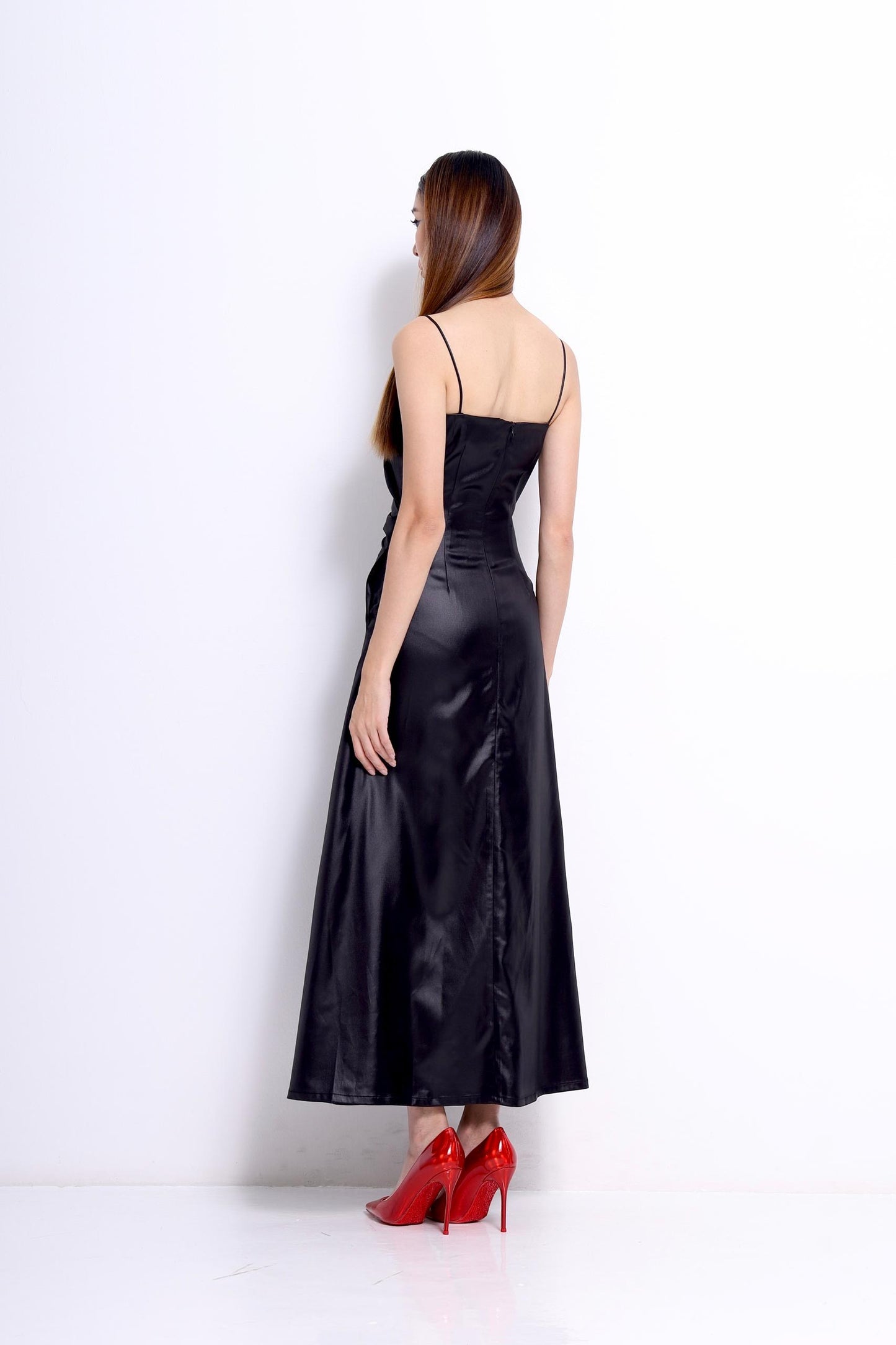 Dani Leather-like Evening Dress