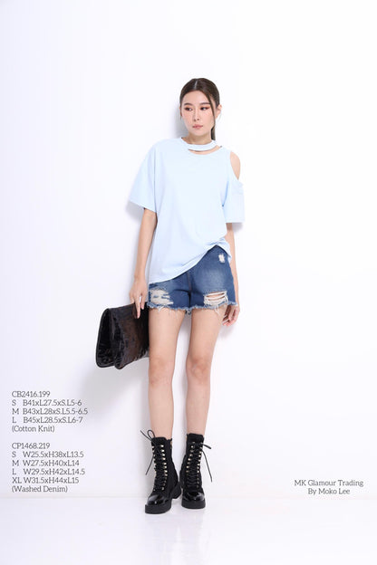 Mia Cutout Oversized Tee