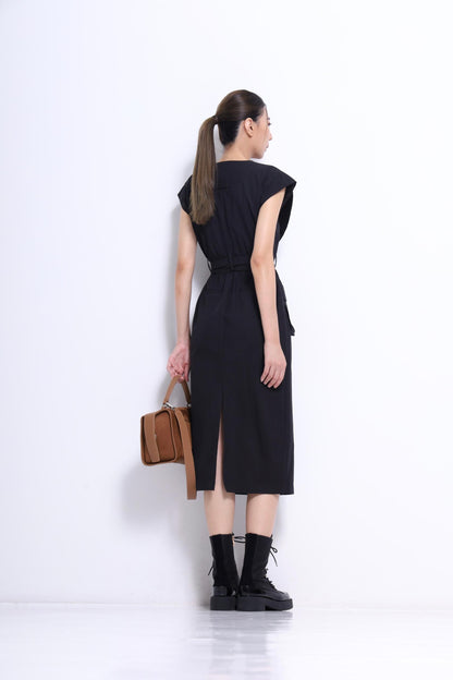 Mona V-Neck Trench Dress