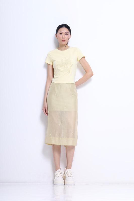 Lian Floral Embroidered Cotton T-Shirt