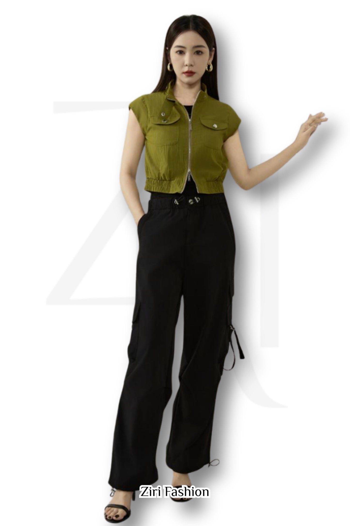 Ziri Biker Cropped Vest