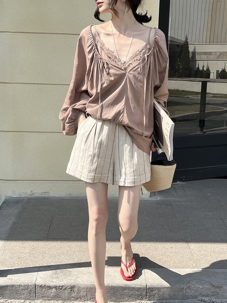 Yuri Linen Tailored Shorts