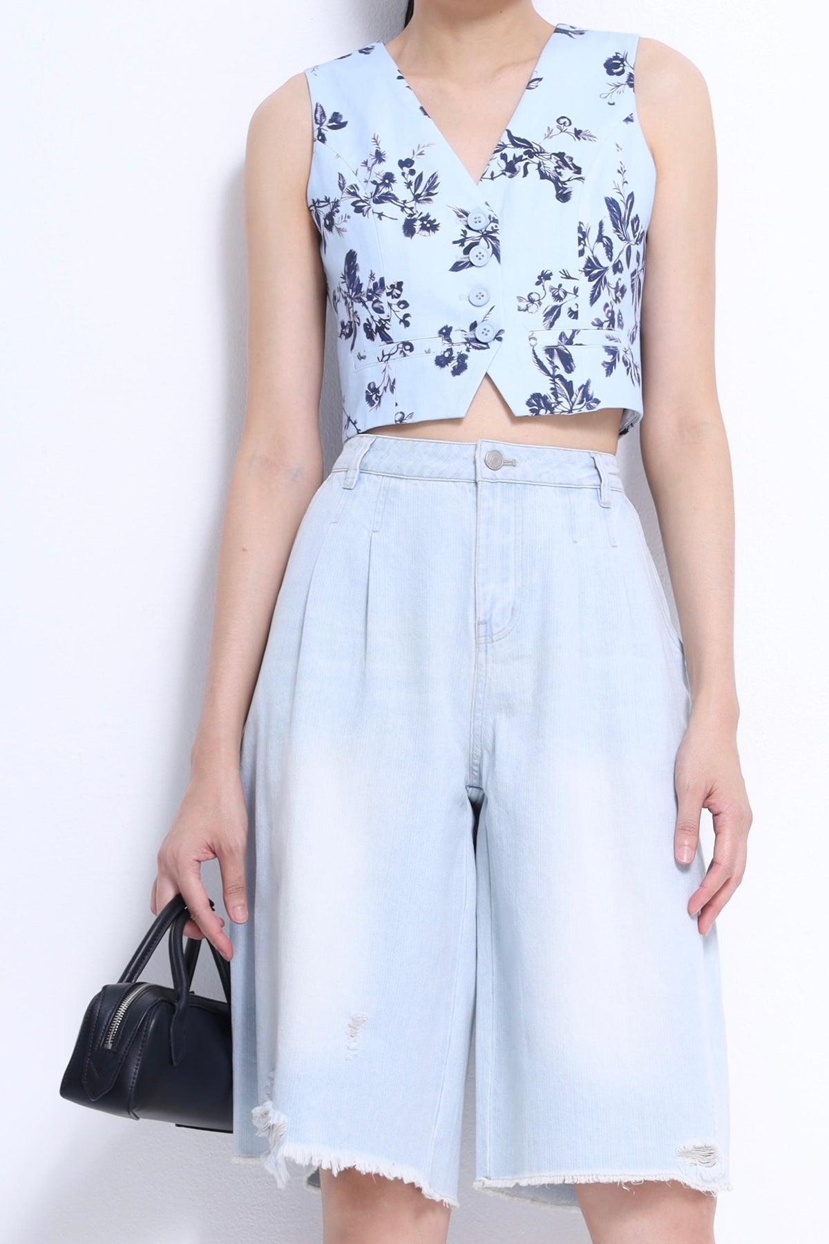 Jovi 7 Quarter Destroy Denim Jeans
