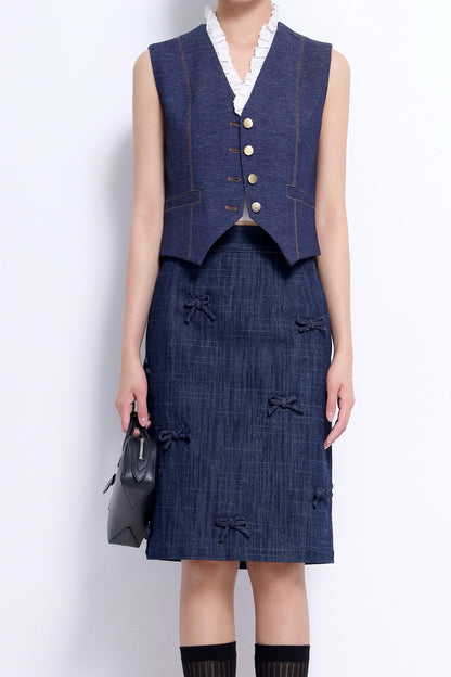 Bella Lace Collar Tailored Vest