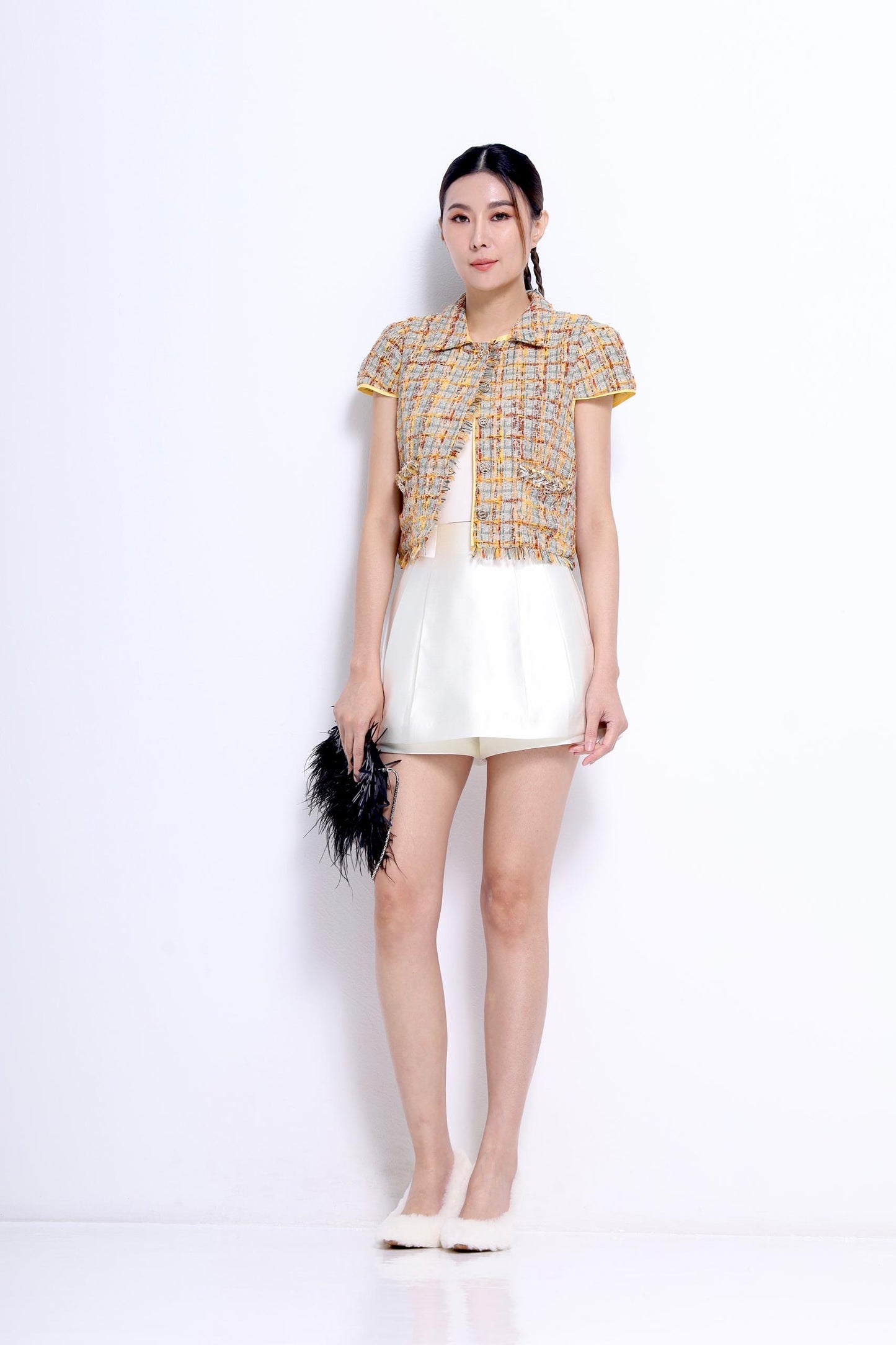 Venetia A-line Satin Skorts
