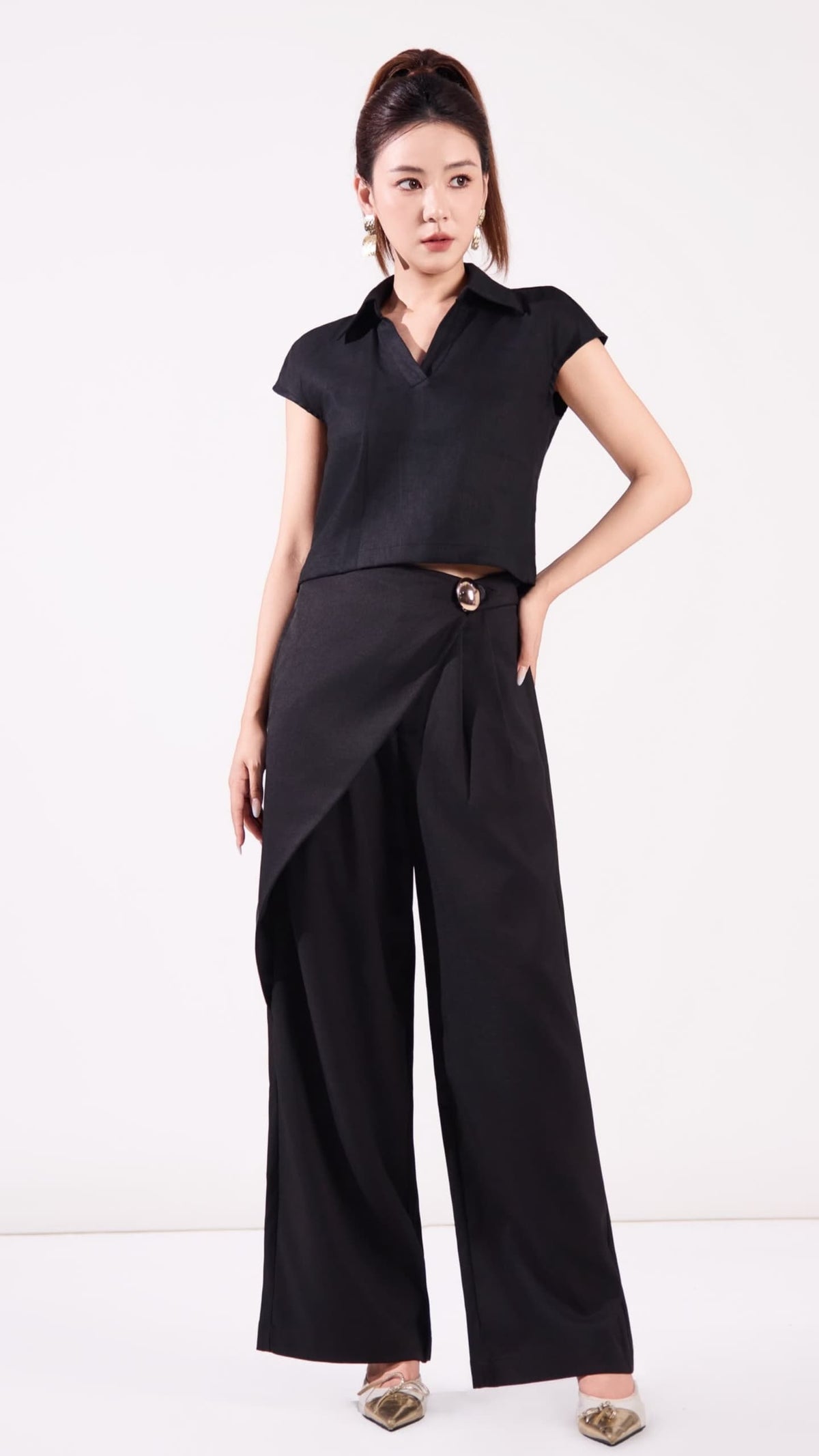 Ziri Overlap Straight Legged Pants