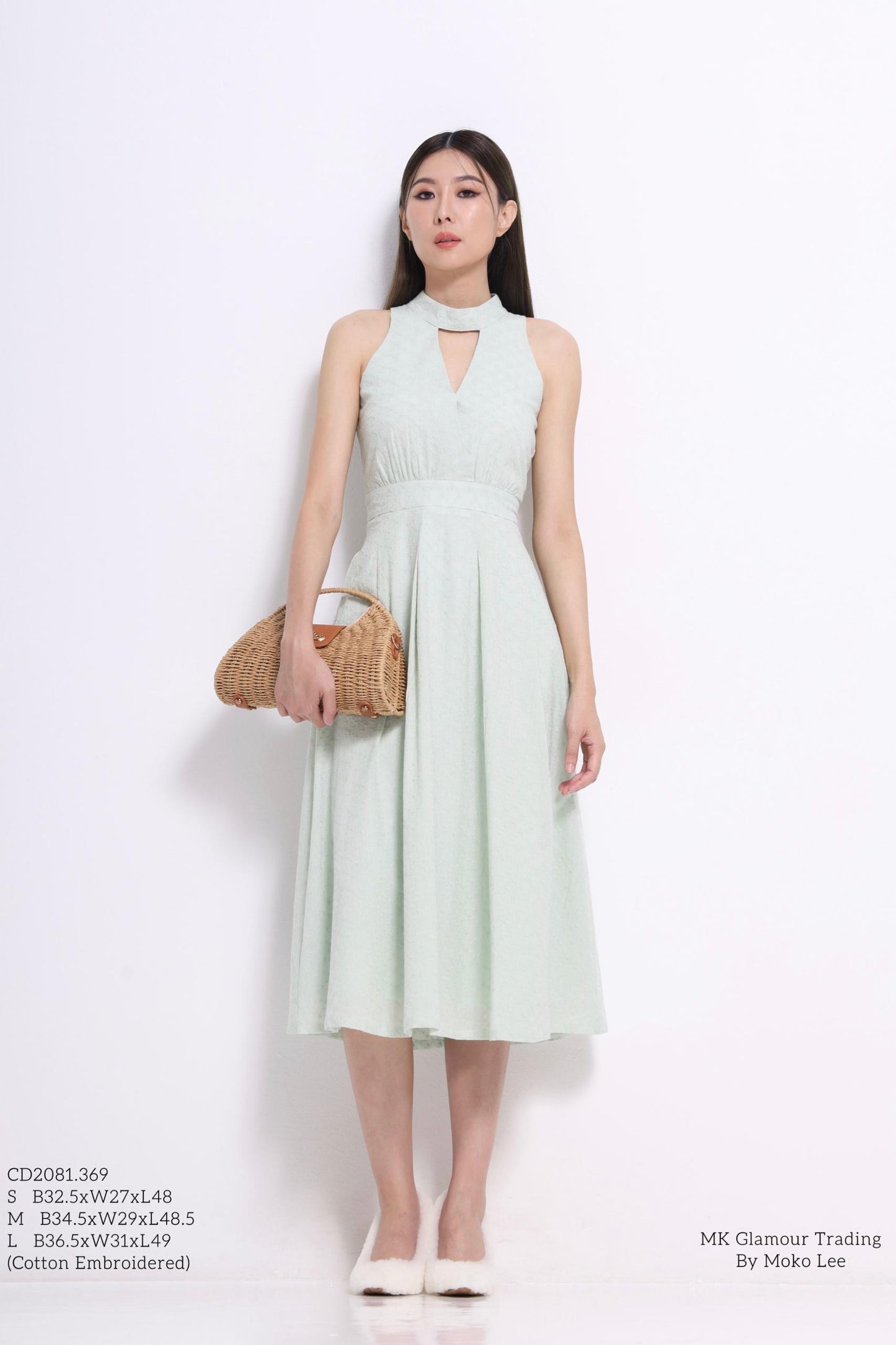 Aiko Cutout Embroidered Dress