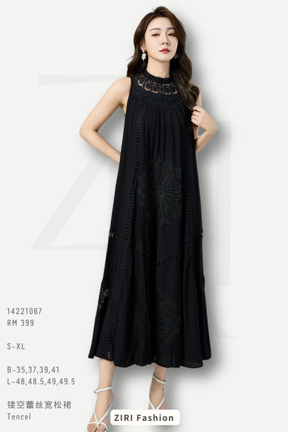 Ziri Broderie Tencel Dress