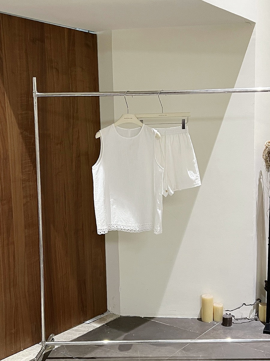 Zoey Broderie Linen Setwear