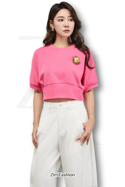 Ziri Lion Brooch Cotton Tee