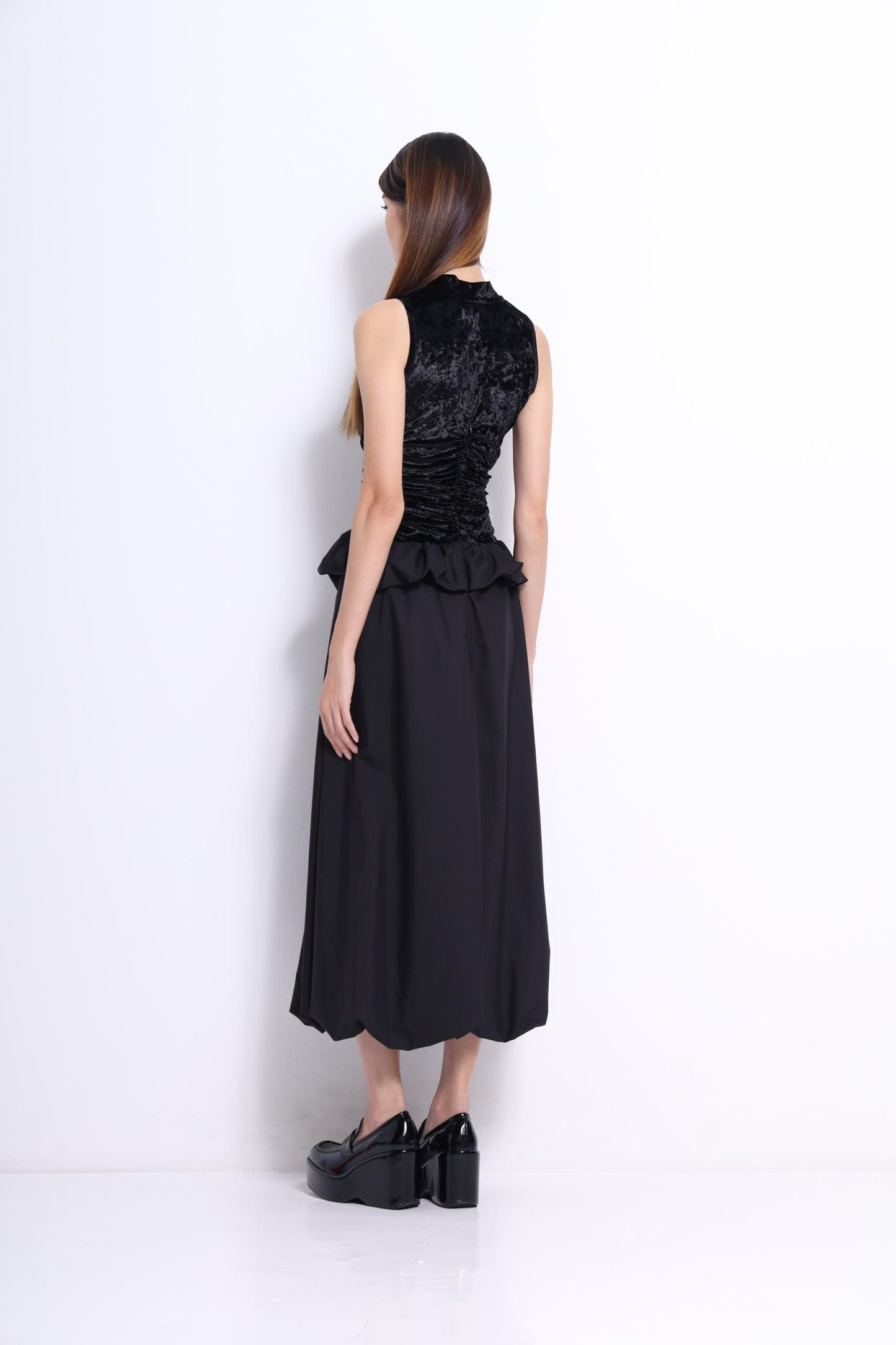 Jane Drop Waist Velvet Dress