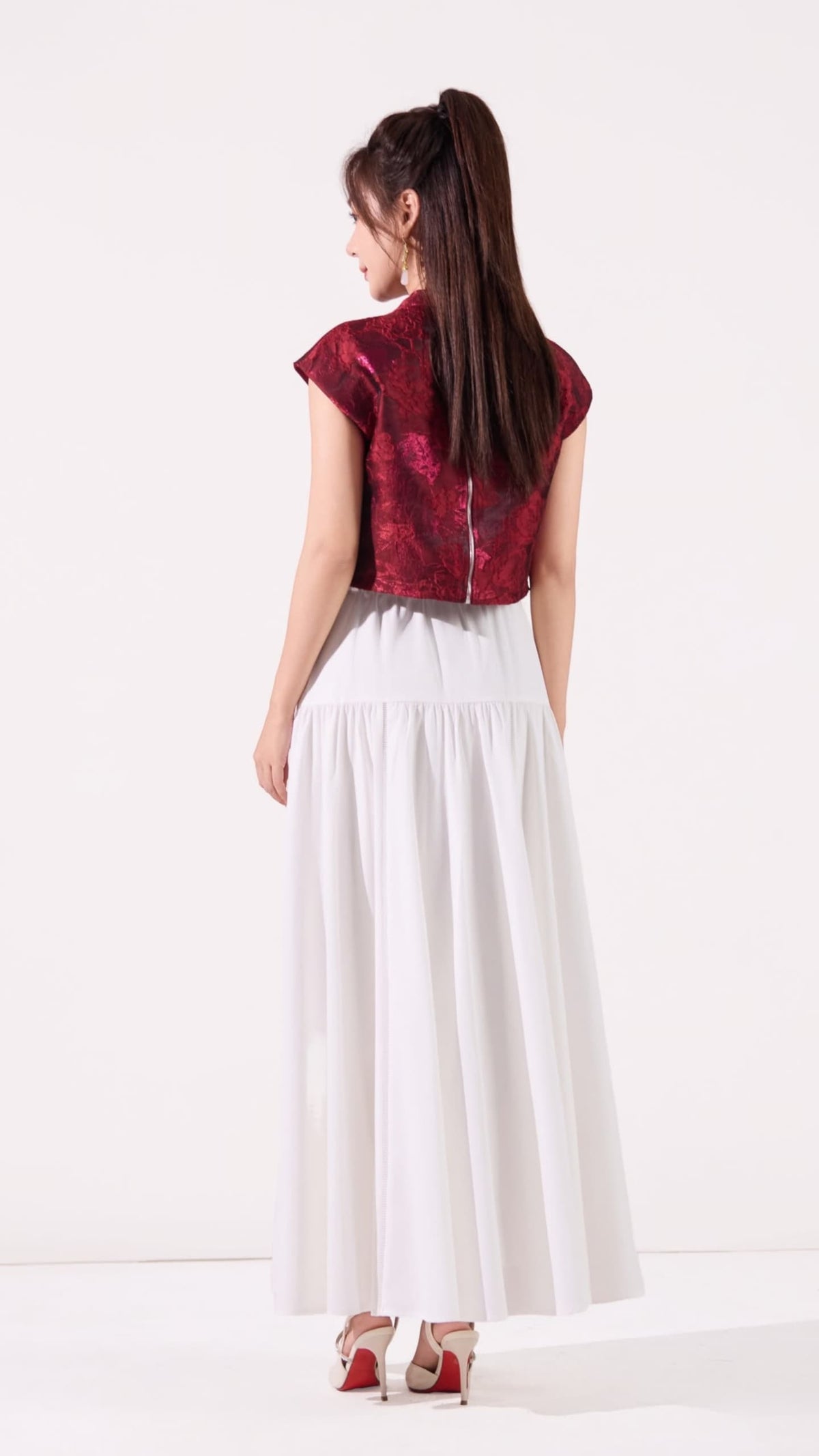 Lei Oriental V-Neck Qipao Top