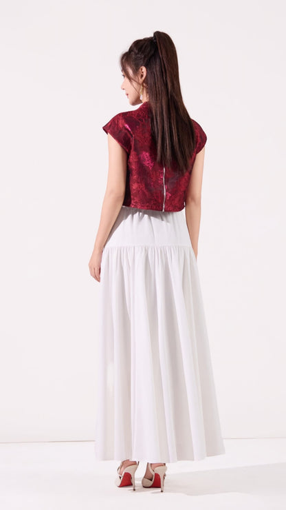 Lei Oriental V-Neck Qipao Top