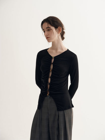 Sue Oriental Beads Knit Top