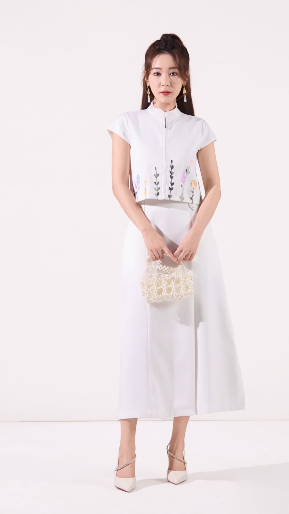 Jing Oriental A-line Skirt
