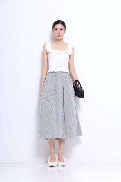 Kylie Ruffle Square Neck Top
