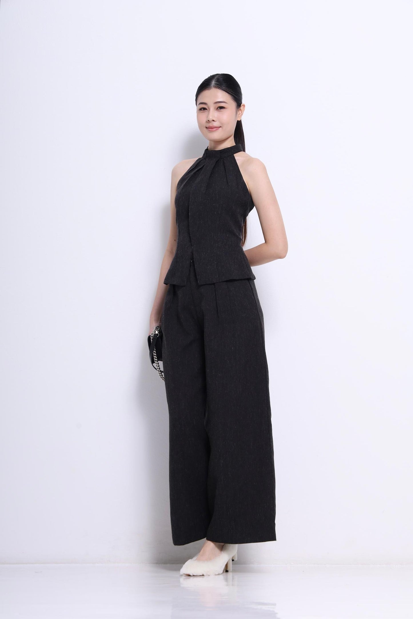 Solar Cut Out Linen Top