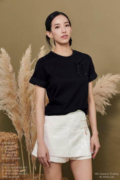 Ning Orient Chinese Knot Cotton Top