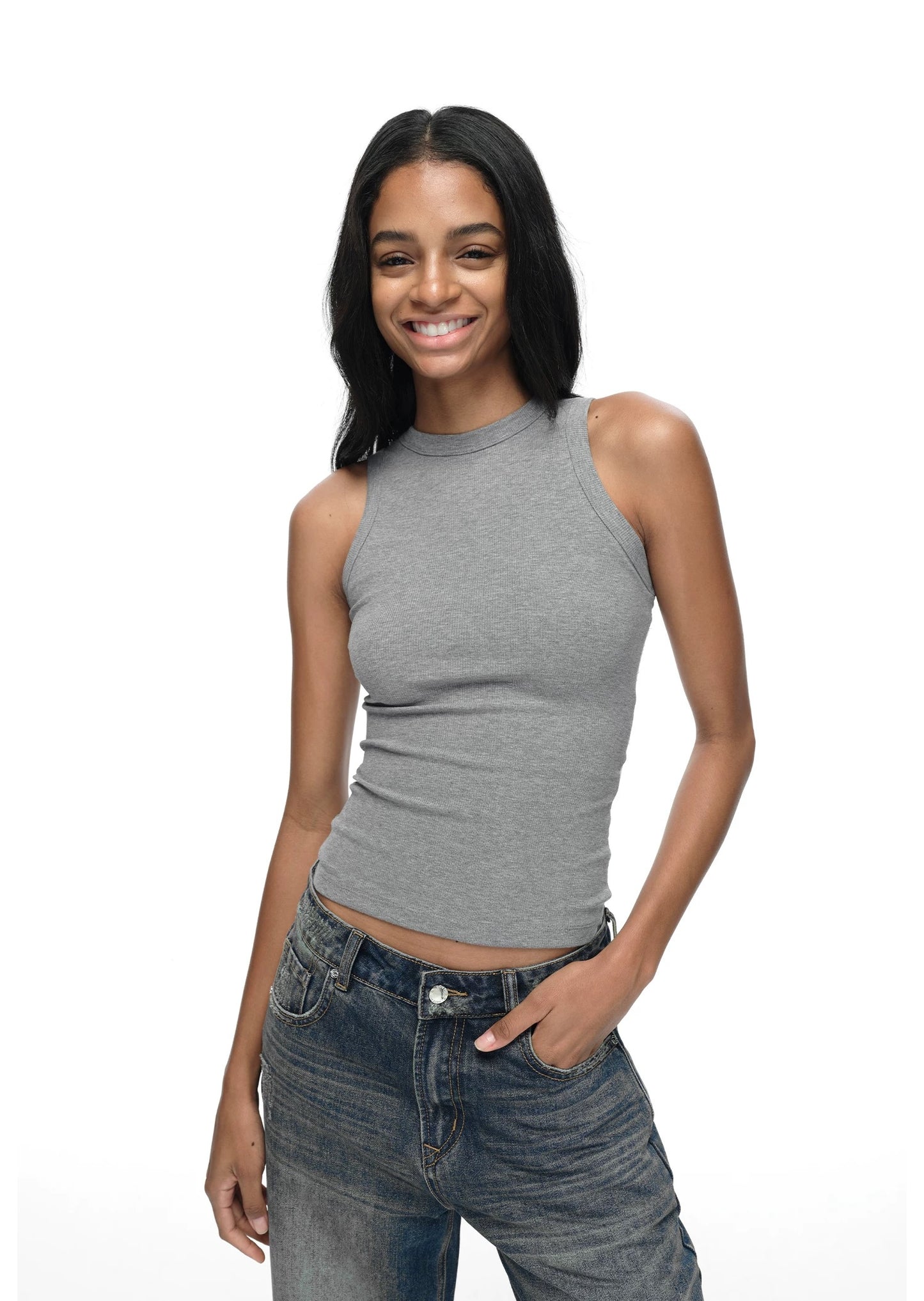 Rae Open Back Lace Tank Top (Padded)