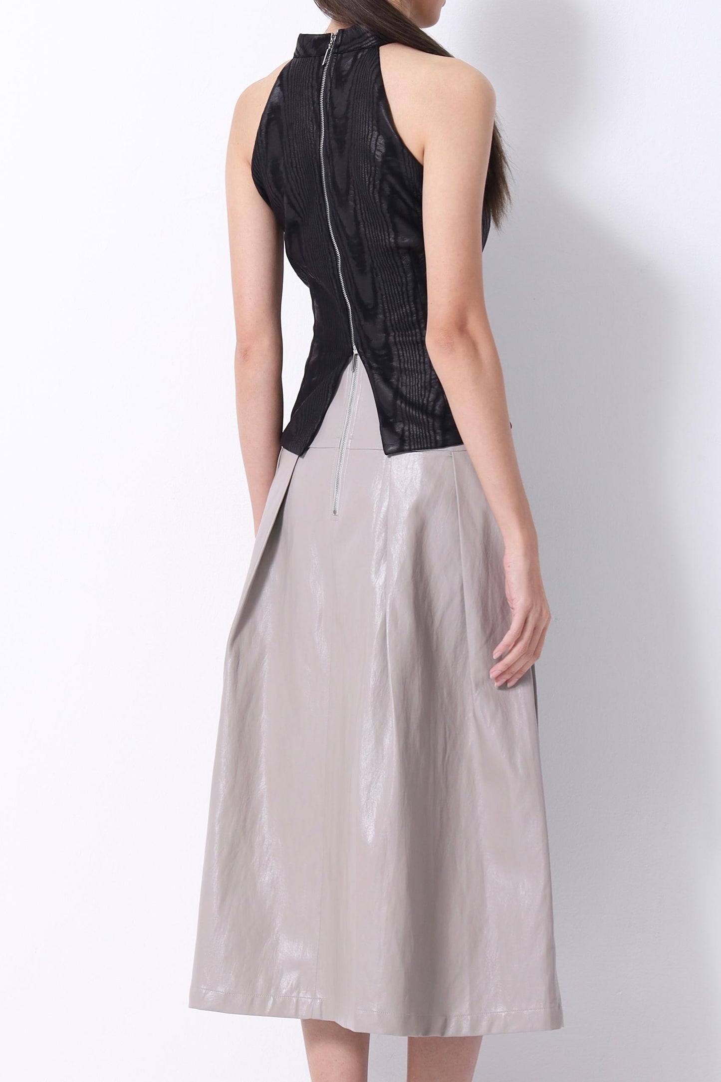 Mina Faux Leather Aline Skirt