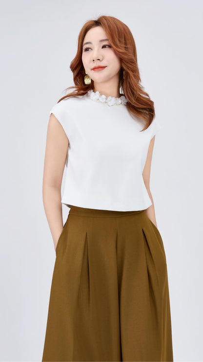 Ziri Flower Sequins Top