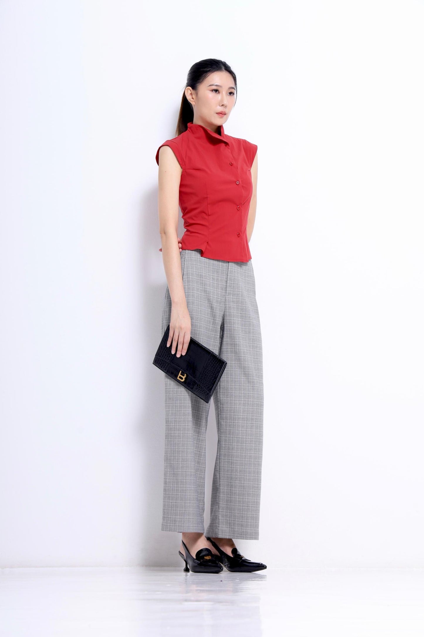 Juanita Asymmetrical Button Down Shirt
