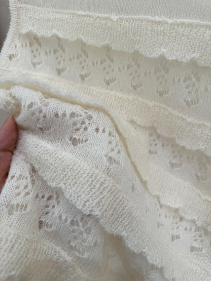 Luna Hollow Lace Knit Top