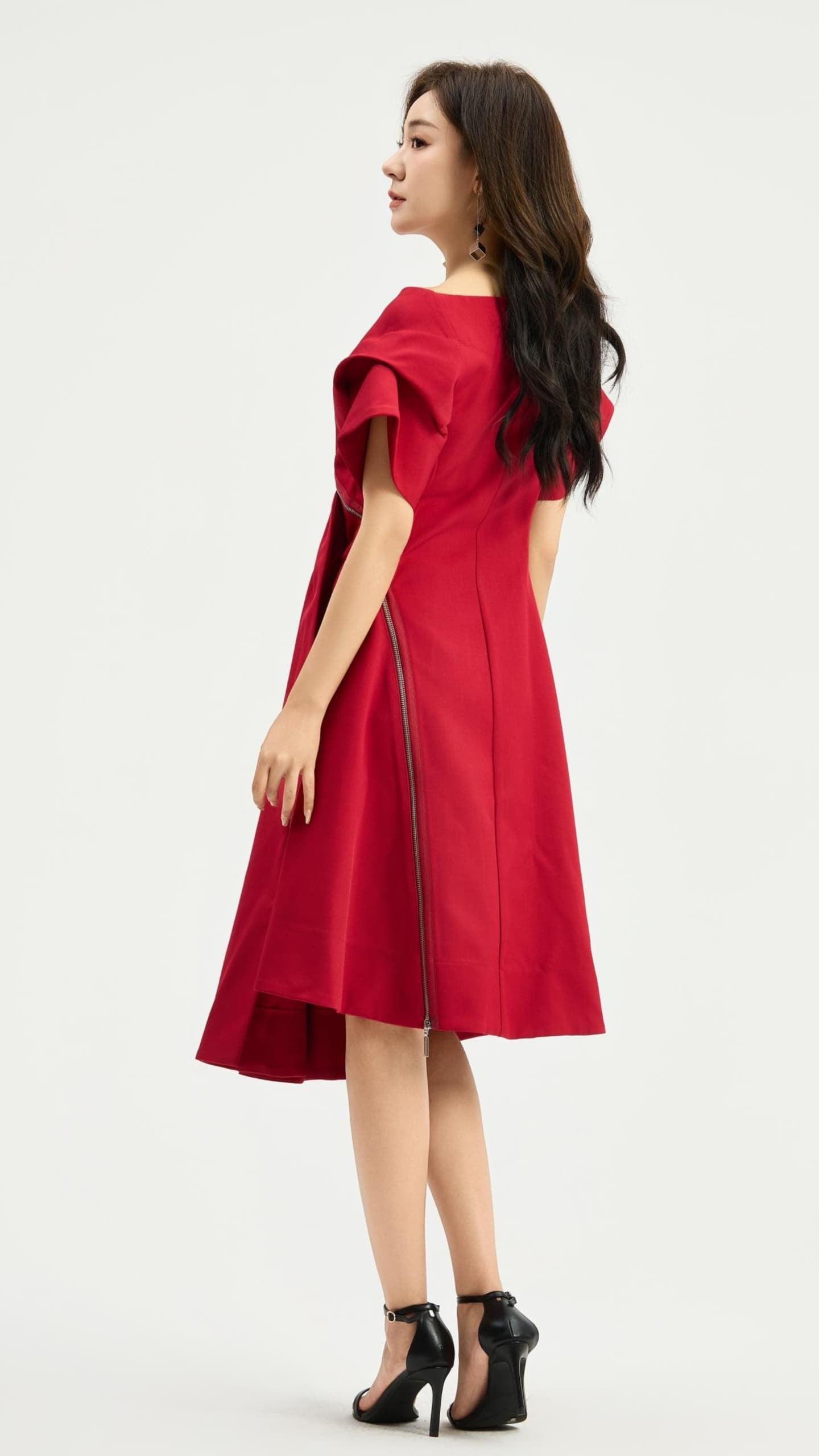 Ziri Asymmetrical Drape Dress