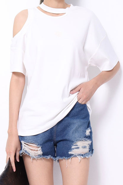 Mia Cutout Oversized Tee