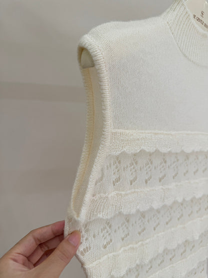 Luna Hollow Lace Knit Top