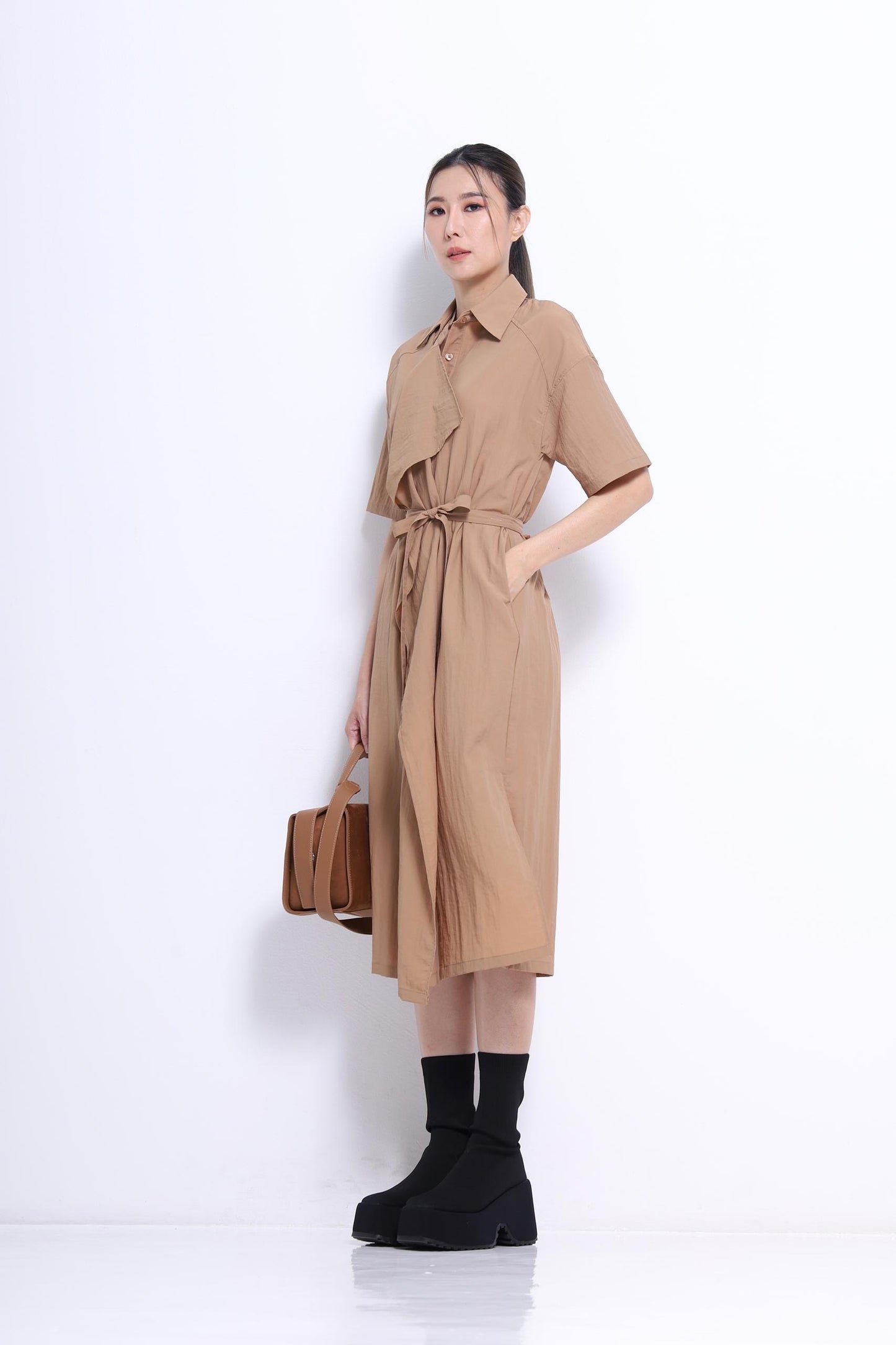 Jaime Oversized Trench Shirt Dress